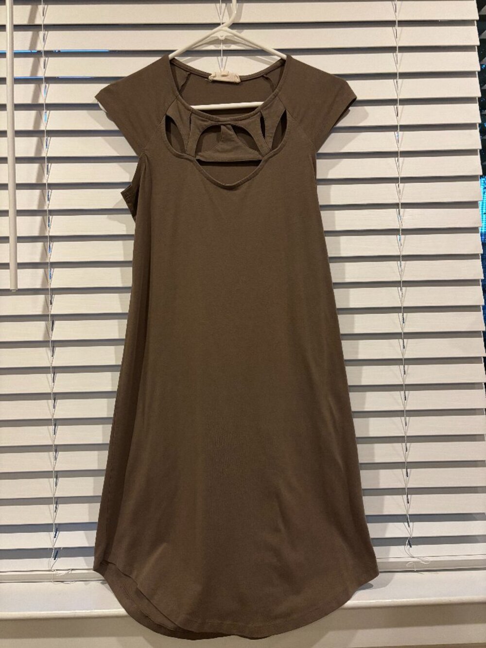 SYNERGY Organic Cotton Brown Dress Sz XS
